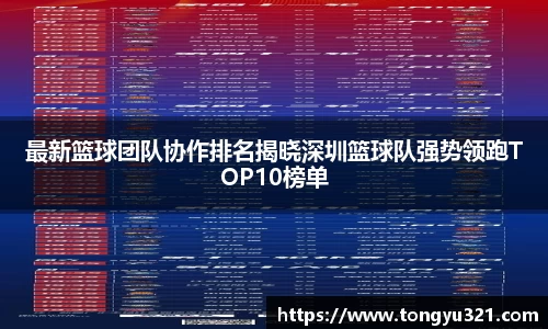 最新篮球团队协作排名揭晓深圳篮球队强势领跑TOP10榜单